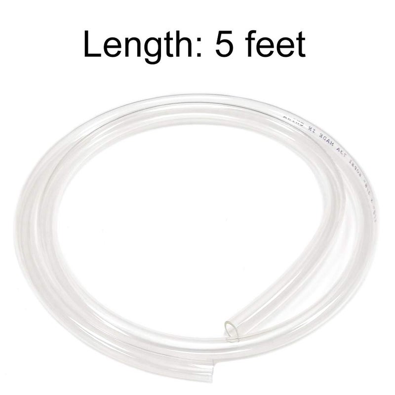 Eastrans 5ft x 1" Dia Clear Vinyl Tubing, Flexible Hybrid PVC Tubing Hose, Lightweight Plastic Tube UV Chemical Resistant Vinyl Hose, BPA Free and Non Toxic - Image 5